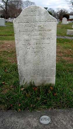 Grave of mill girl Sarah Cornell. Methodist Minister Ephraim Avery was accused as her killer.
