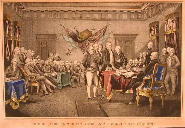 Declaration of Independence, John Turnbull, Connecticut. From the Connecticut Historical Society