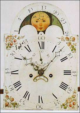 Clock face from a Stephen Hasham clock.