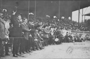 The Royal Rooters were given special seats along the third base line for the 1903 champsionship series.