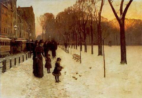 Boston Common at Dusk by Childe Hassam, member of the Old Lyme Art Colony