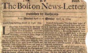 1st issue of the Boston News-Letter
