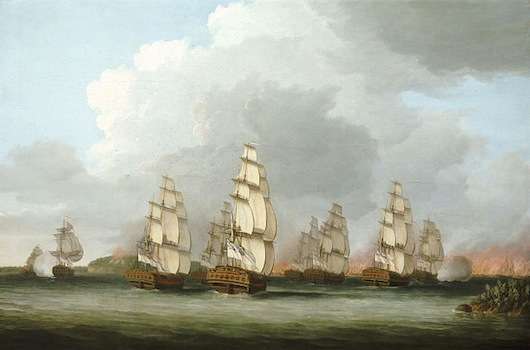 British ships defending against the Penobscot Expedition
