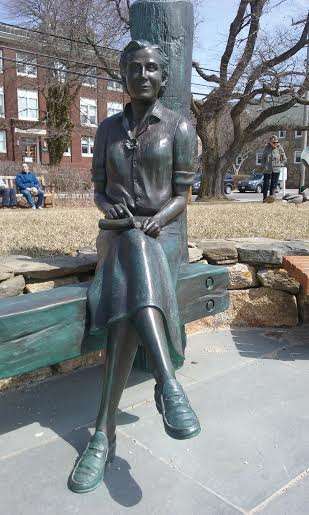 Statue of Rachel Carson at Woods Hole Oceanographic Institute in Falmouth, Mass.