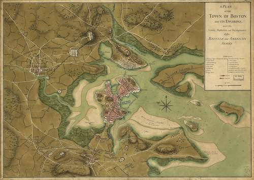 Map of the siege of Boston