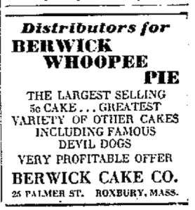 berwick whoopie pie