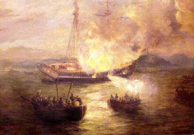 The Burning of the Gaspee by Charles deWolf Brownell, c1892