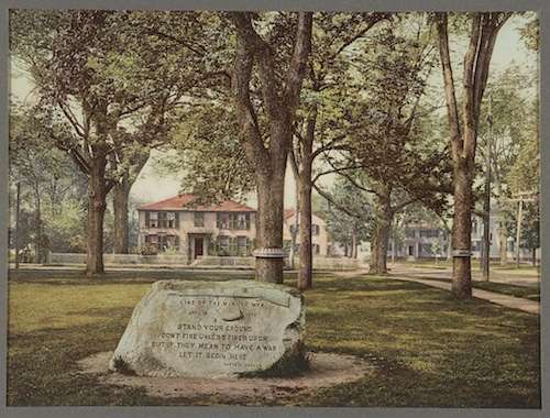Line of the Minutemen Memorial, courtesy Library of Congress