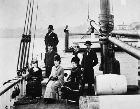 Robert Louis Stevenson aboard the Casco
