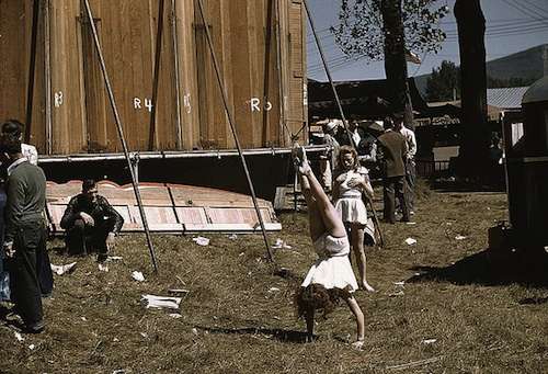 'Backstage' at the Vermont State Fair.Photo courtesy Library of Congress. 