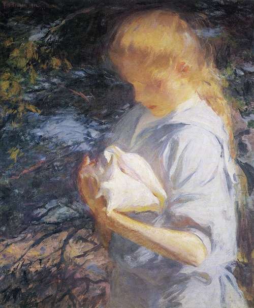 Eleanor Holding a Shell, 1902