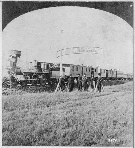 Directors of the Union Pacific Railroad in Nebraska, 1866. Photo courtesy National Archives. 
