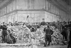 The Communards at the barricades in 1871