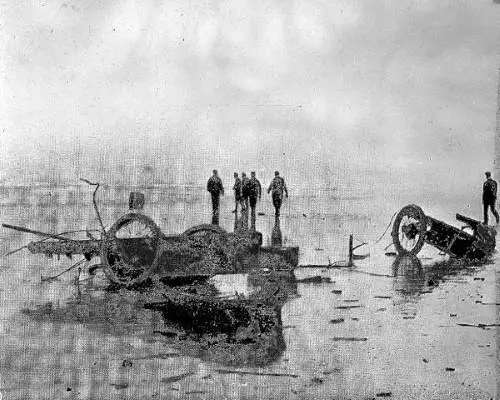 The wreck of the Rocket in 1907.