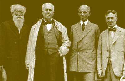 Burroughs, Edison, Ford, Firestone