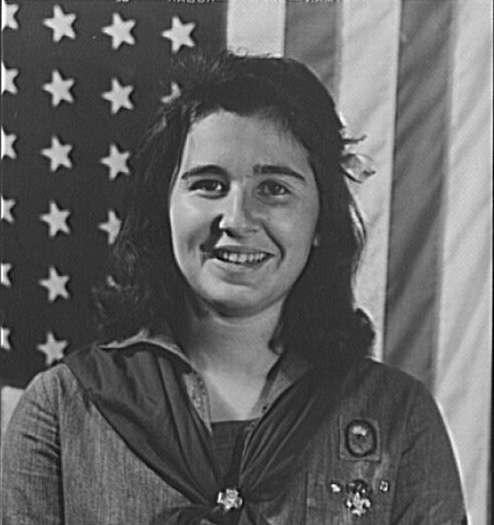 Portuguese-American Girl Scout, New Bedford, 1942. Photo courtesy Library of Congress. 