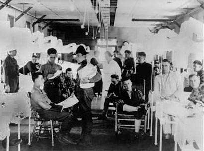 Doctors and nurses at Fort Devens.