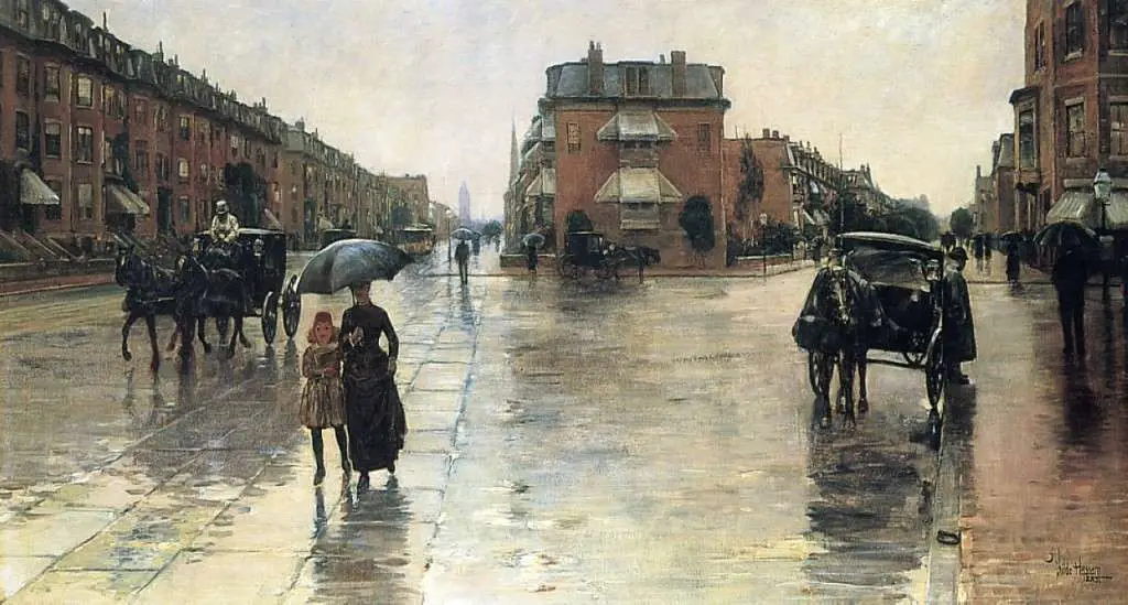 A Rainy Day in Boston, by Childe Hassam. 