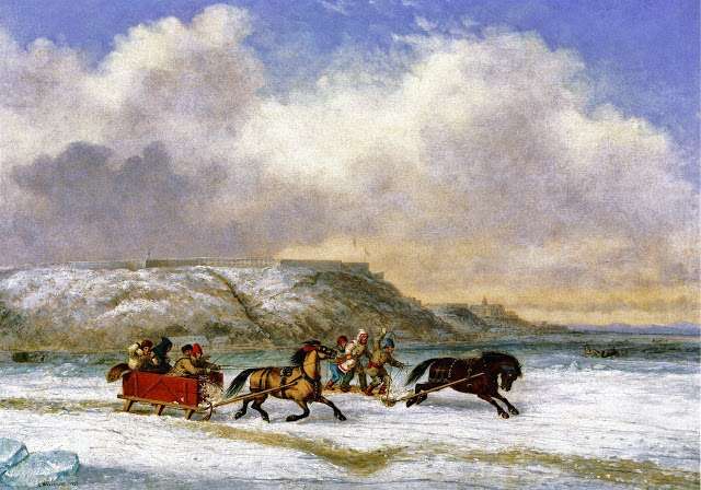Sleigh Race on the St. Lawrence at Quebec, by Cornelius Krieghoff