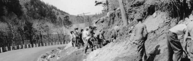 CCC boys building Otter Creek Road in Acadia. Photo courtesy National Park Service.