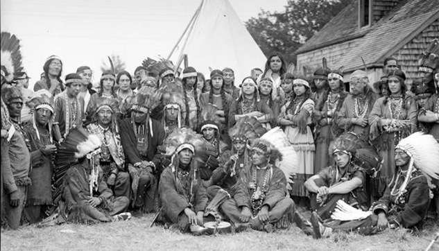 The Mashpee Indians on Thanksgiving, 1929. Photo courtesy Boston Public Library, Leslie Jones Collection. 