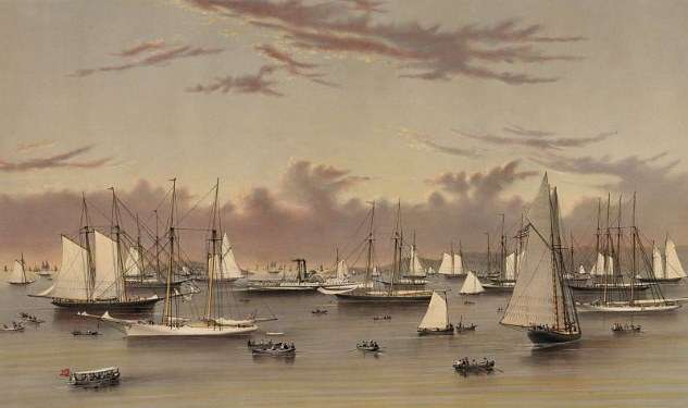 currier and ives yacht squadron