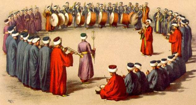 An Ottoman military orchestra