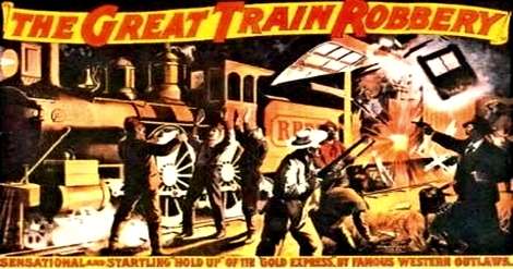 Movie poster for the Great Train Robbery.